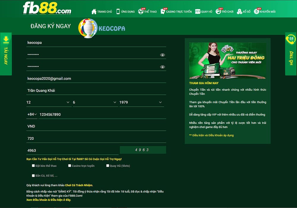 Đăng ký FB88 Đăng ký FB88