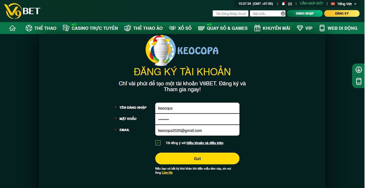 Đăng ký V9BET Đăng ký V9BET